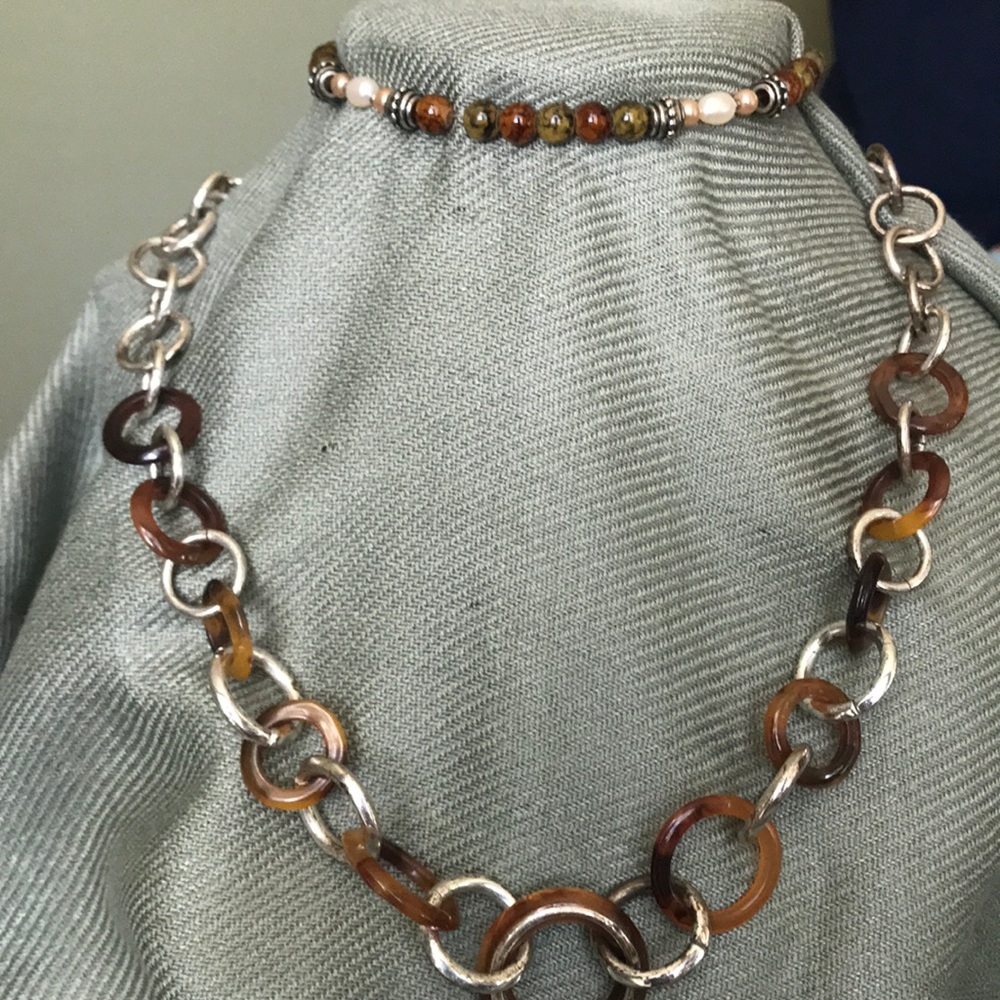 Orange/ Brown Jewelry set
